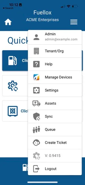 Manage Device Menu