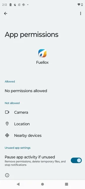 Android Apps Settings