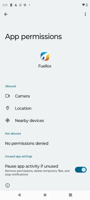 Android Apps Settings