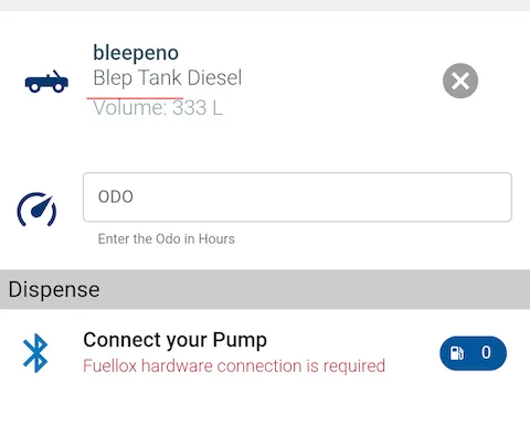 Fuellox mobile compartment selected