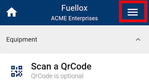 Fuellox Mobile Menu