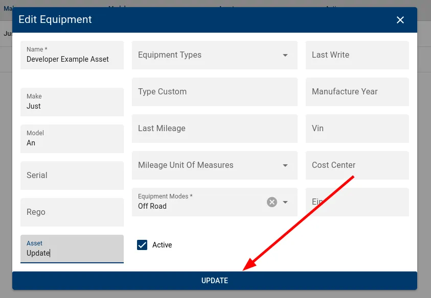 Update Equipment Form Image