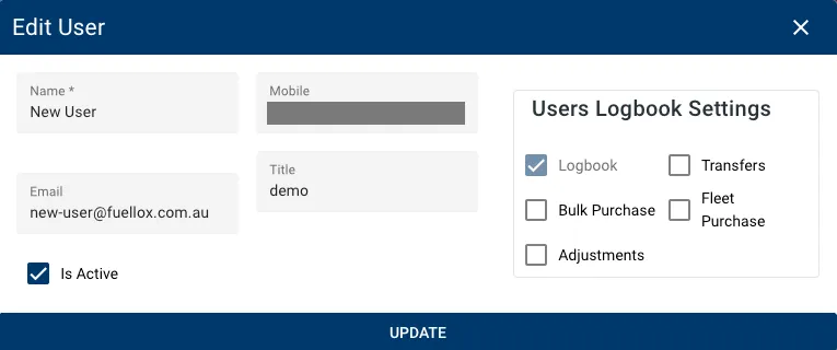 Edit Users Dialog