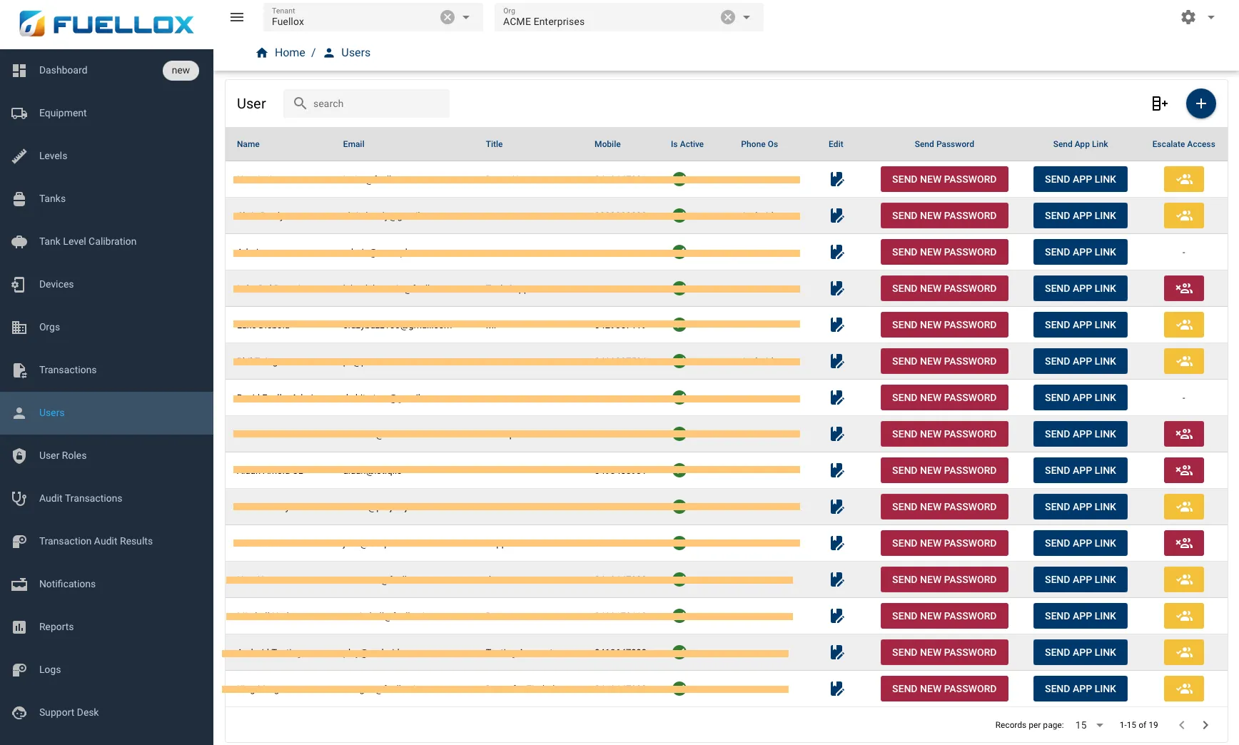Users Page